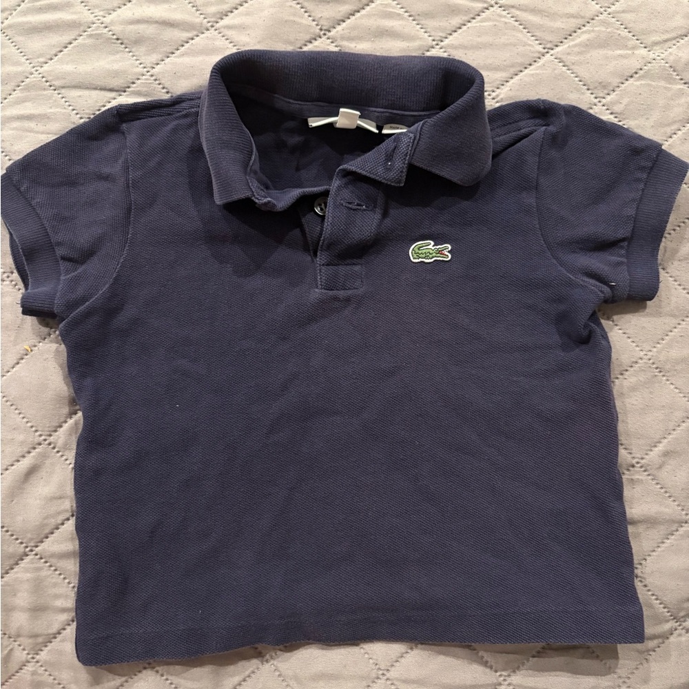 Lacoste Toddler Dark Blue Polo Shirt Size 2